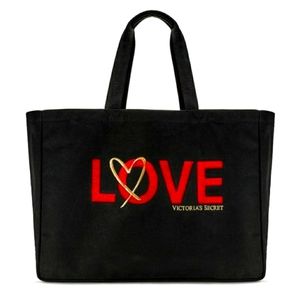 ❤NWT Victorias Secret Black & Red Love Sequin Tote